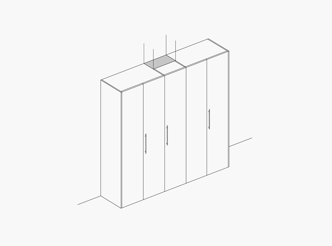 Presotto shelving depth reduction — shallow wall installations