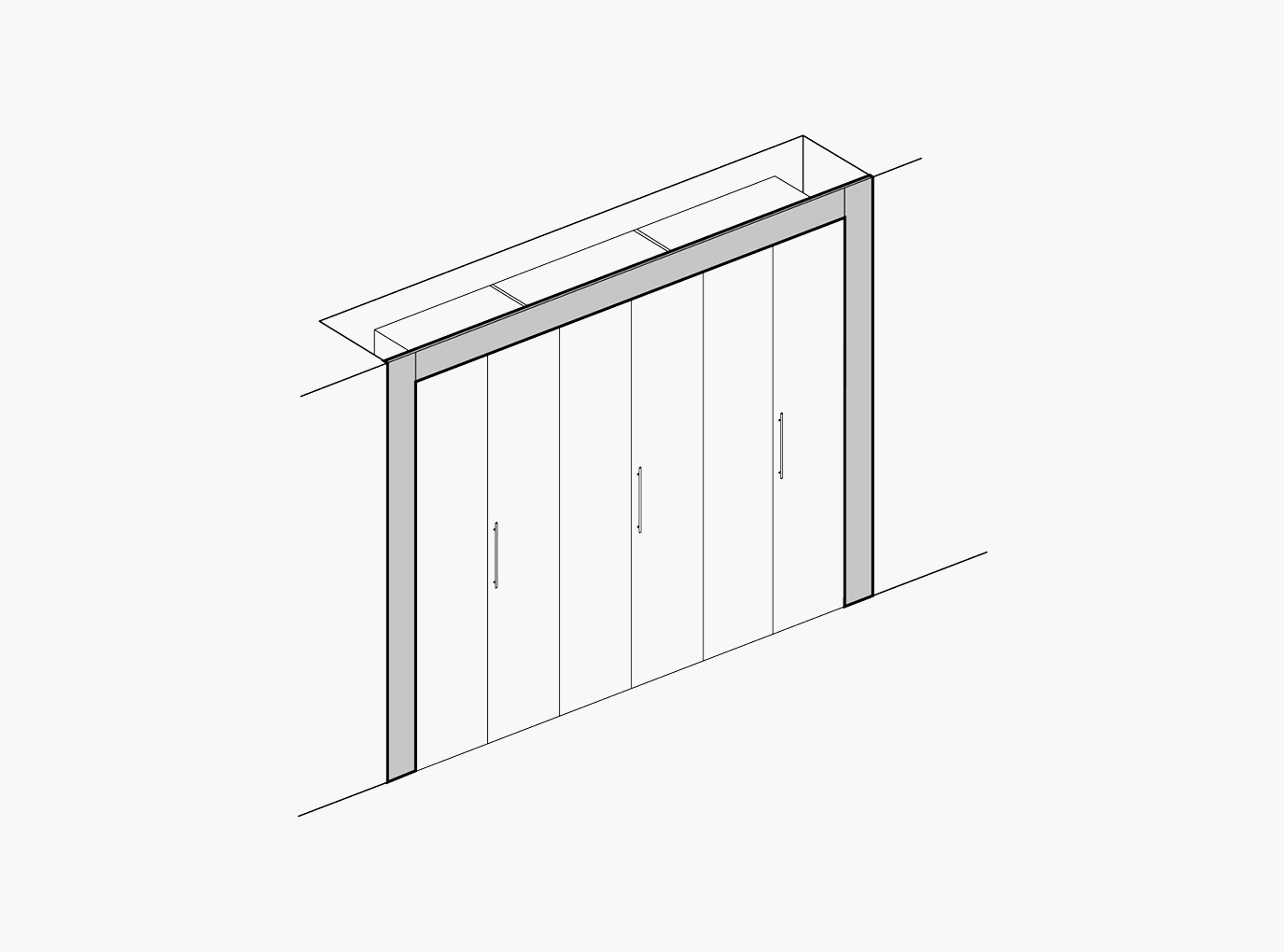 Presotto shelving niche solution — recessed alcove integration
