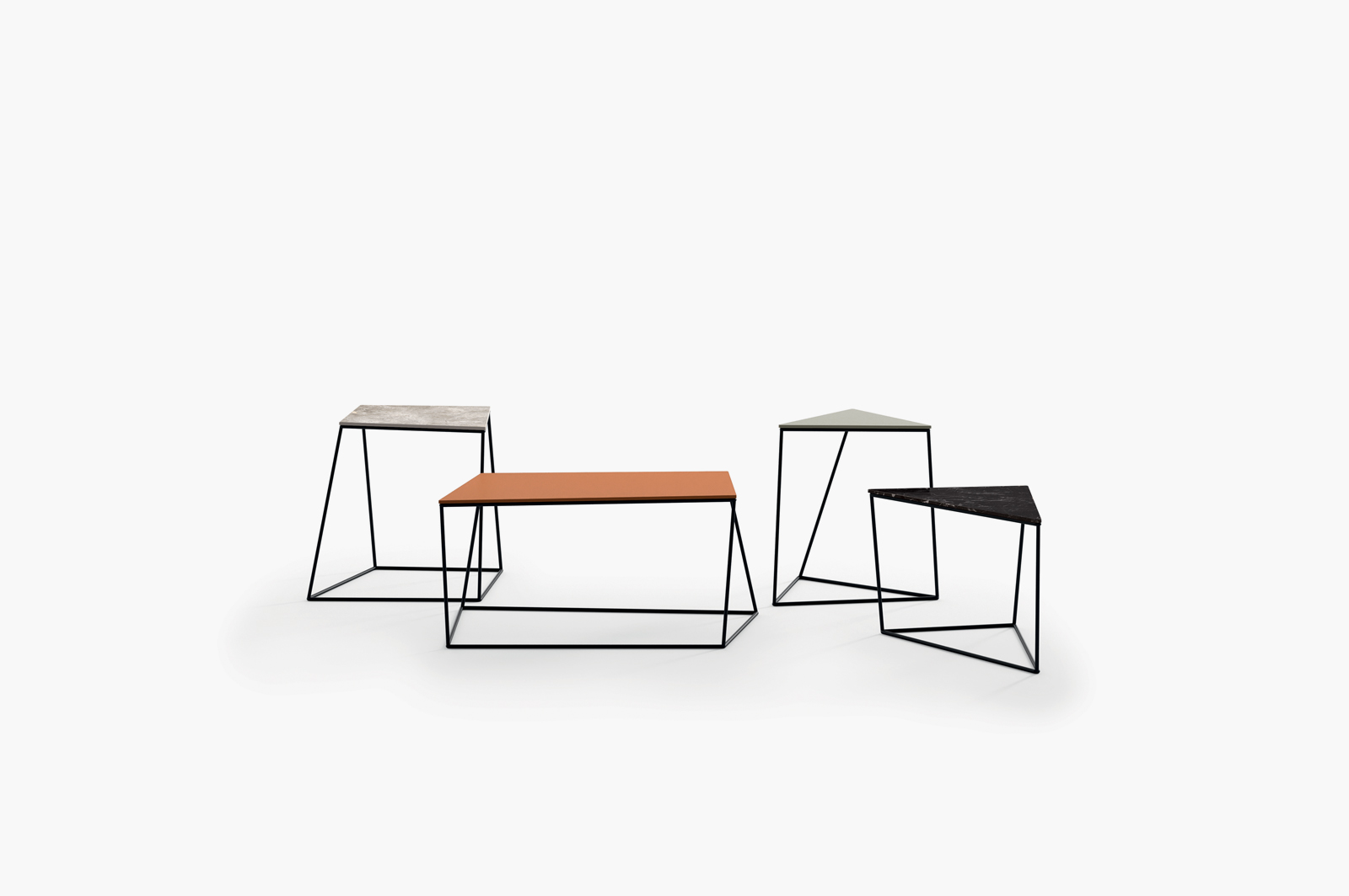 Presotto Kona coffee table — organic volcanic form in stone-effect finish