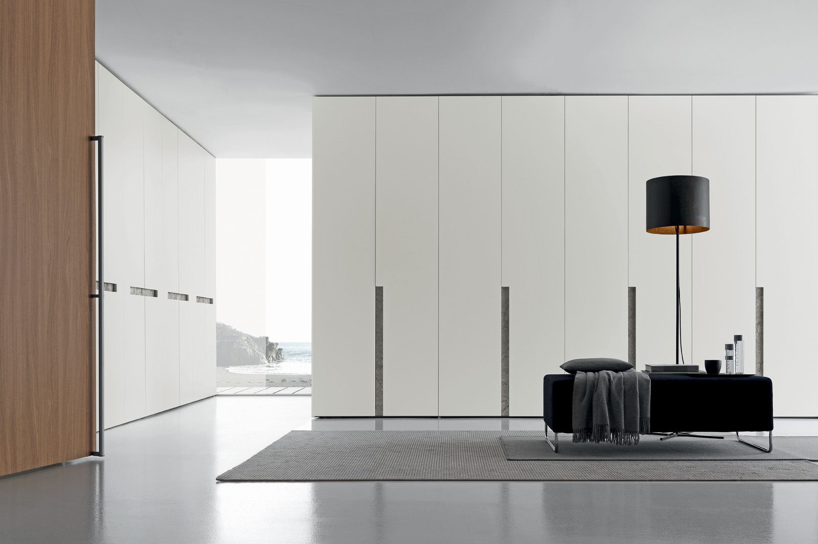 Alibi wardrobe — minimalist door profile