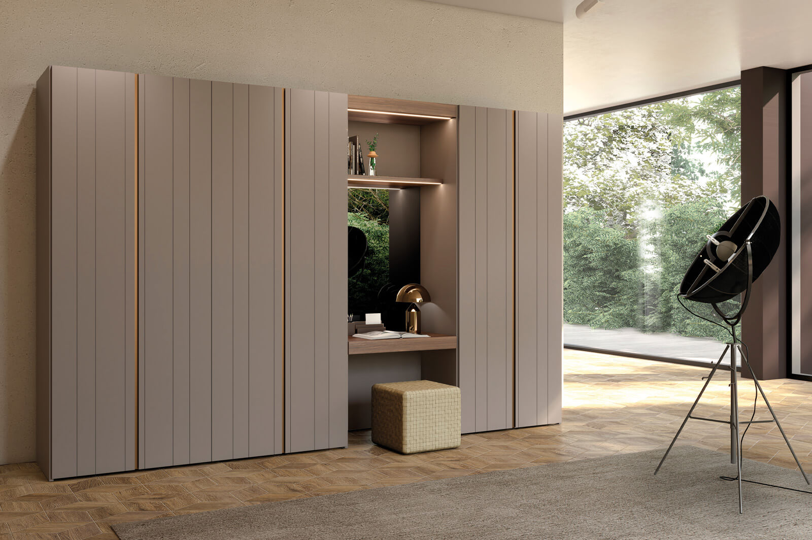 Sketch 2024 wardrobe with linear detailing